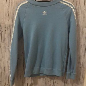 Blue Adidas Logo Crewneck